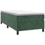 vidaXL Sommier à lattes de lit et matelas Vert foncé 80x200 cm Velours