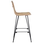 vidaXL Tabouret de bar 2 Pièces Naturel 44 x 55 x 109 cm Rattan et Acier
