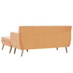 vidaXL Canapé d'angle revêtement en tissu 171 5x138x81 5 cm orange