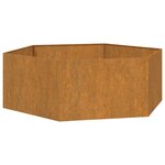 vidaXL Jardinière Rouillé 138x120x45 cm Acier corten
