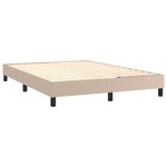 vidaXL Sommier à lattes de lit avec matelas Cappuccino 140x200 cm