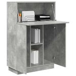 vidaXL Bureau Gris béton 71.5 x 31.5 x 106.5 cm Bois d'ingénierie
