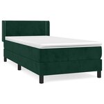 vidaXL Sommier à lattes de lit et matelas Vert foncé 80x200 cm Velours