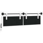 vidaXL Tête de lit suspendue Avec lumière LED Blanc Tissu