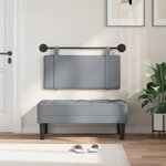 vidaXL Tête de lit suspendue Gris clair Tissu