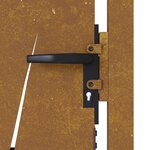 vidaXL Portail de jardin 105x155 cm acier corten conception d'herbe
