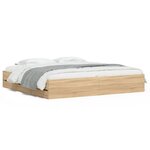 vidaXL Cadre de lit avec tiroirs sans matelas chêne sonoma 200x200 cm