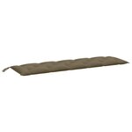 vidaXL Coussin de banc de jardin taupe mélangé 180x50x7 cm tissu