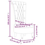 vidaXL Chaise à dossier haut noir velours conception de bouton