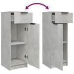 vidaXL Ensemble d'armoires de salle de bain 3 Pièces gris béton