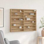 vidaXL Cabinet d'Affichage chêne artisanal 100 x 8.5 x 75 cm