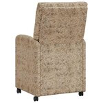 vidaXL Chaises de Salle à Manger avec Roues 2 Pièces Gris clair