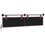 vidaXL Tête de lit suspendue Avec lumière LED Bordeaux Tissu