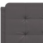 vidaXL Lit avec matelas gris 120x200 cm similicuir