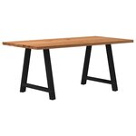 vidaXL Table à manger marron clair bois de chêne massif rectangulaire