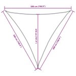 vidaXL Voile parasol tissu oxford triangulaire 5x5x5 m vert foncé