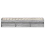 vidaXL Cadre de lit sans matelas sonoma gris 100x200 cm