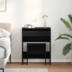 vidaXL Coiffeuse Chêne noir 60 x 40 x 75 cm Bois d'ingénierie