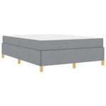 vidaXL Cadre de lit avec matelas Gris clair 140 x 190 cm tissu