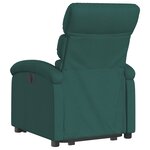vidaXL Fauteuil inclinable électrique vert foncé tissu