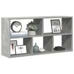vidaXL Étagère murale gris béton 100x25x50 cm bois d'ingénierie
