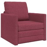 vidaXL Canapé-lit avec coussin Rouge bordeaux 74 x 77 x 81 cm tissu