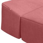 vidaXL Canapé-lit pliable Rose 200 x 70 x 15 cm Velours