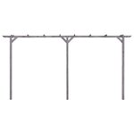 vidaXL Pergola de jardin Gris 400x40x205 cm Bois de pin imprégné