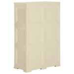 vidaXL Armoire plastique 79x43x125 cm design de bois blanc angora