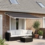 vidaXL Toile de rechange pour auvent Anthracite 400 × 350 cm Polyester