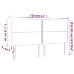 vidaXL Tête de lit à LED Bleu foncé 160x5x118/128 cm Velours