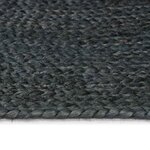 vidaXL Tapis de surface Rectangulaire Gris foncé 80 x 300 cm Jute