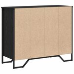 vidaXL Commode Autre Chêne noir 91 x 35.5 x 74.5 cm Bois d'ingénierie