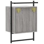vidaXL Table de chevet murale 2 Pièces sonoma gris 40x30x61 cm