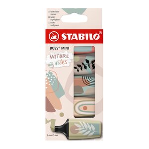 Surligneur BOSS MINI Naturevibes  étui carton de 5 STABILO