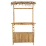 vidaXL Table de bar extérieure Naturel 110 x 50 x 209 cm Bambou