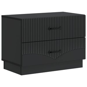 vidaXL Cabinet de chevet Noir 62 x 34 5 x 44 5 cm Bois d'ingénierie