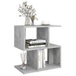 vidaXL Table de chevet gris béton 50x30x51 5 cm bois d'ingénierie