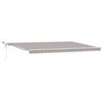 vidaXL Auvent Rétractable Gris clair 500 × 350 cm Polyester et métal
