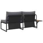 vidaXL Canapé de jardin 2 places avec coussins anthracite