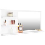 vidaXL Miroir de salle de bain blanc 90x10 5x45 cm bois d’ingénierie