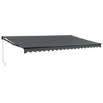 vidaXL Auvent rétractable anthracite 5x3 m tissu et aluminium