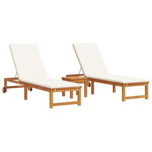vidaXL Transat 3 Pièces Marron Bois d'Acacia Massif