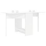 vidaXL Table à dîner 138 x 70 x 73 5 cm Bois d'ingénierie Blanc