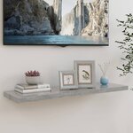 vidaXL Étagère murale flottante Gris béton 90x23 5x3 8 cm MDF