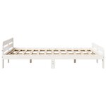 vidaXL Cadre de lit sans matelas blanc 140x190 cm bois de pin massif