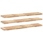 vidaXL Étagères flottantes 3 Pièces 140x30x4 cm acacia massif non traité