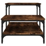 vidaXL Table basse chêne fumé 100x50 5x45 cm bois d'ingénierie