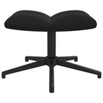 vidaXL Chaise de relaxation avec tabouret Noir Velours