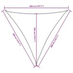 vidaXL Voile de parasol tissu oxford triangulaire 3 6x3 6x3 6 m blanc